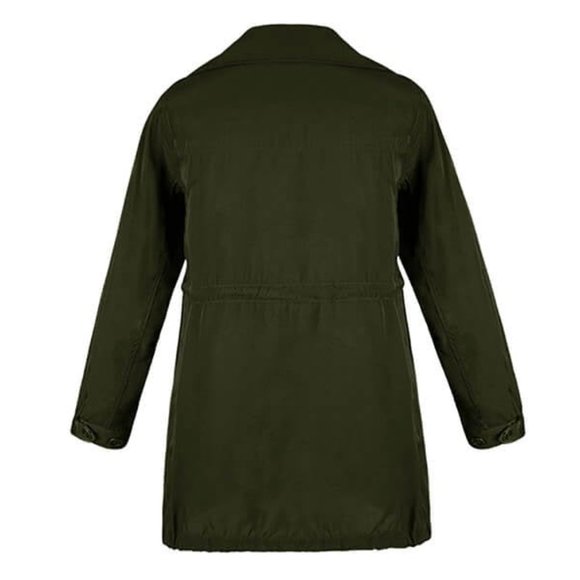 CUBIC Cargo Jacket Lightweight Fabric in Military Green Size Medium US 6 NWT - Picture 8 of 9